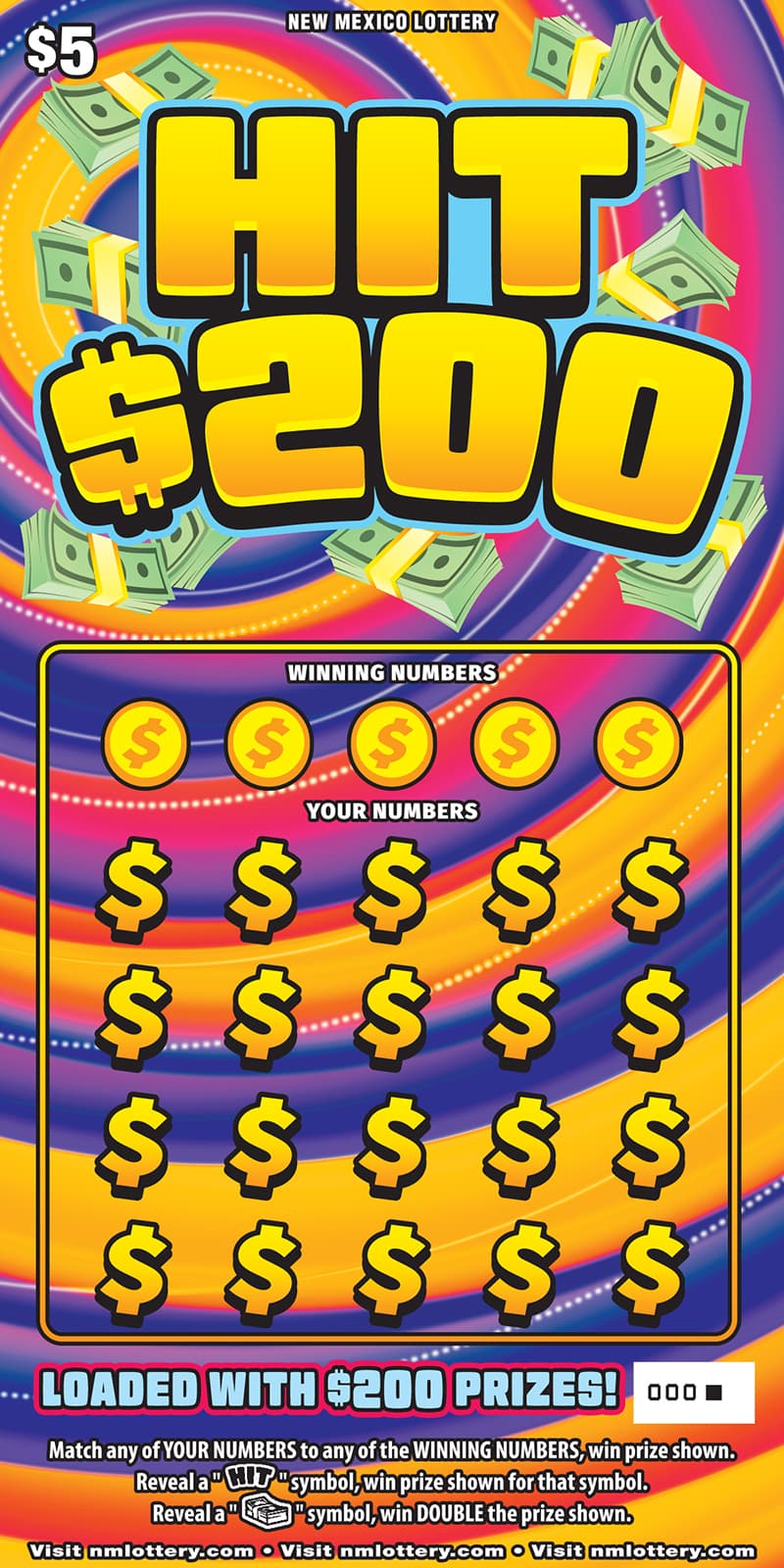 HIT $200 scratch-off ticket