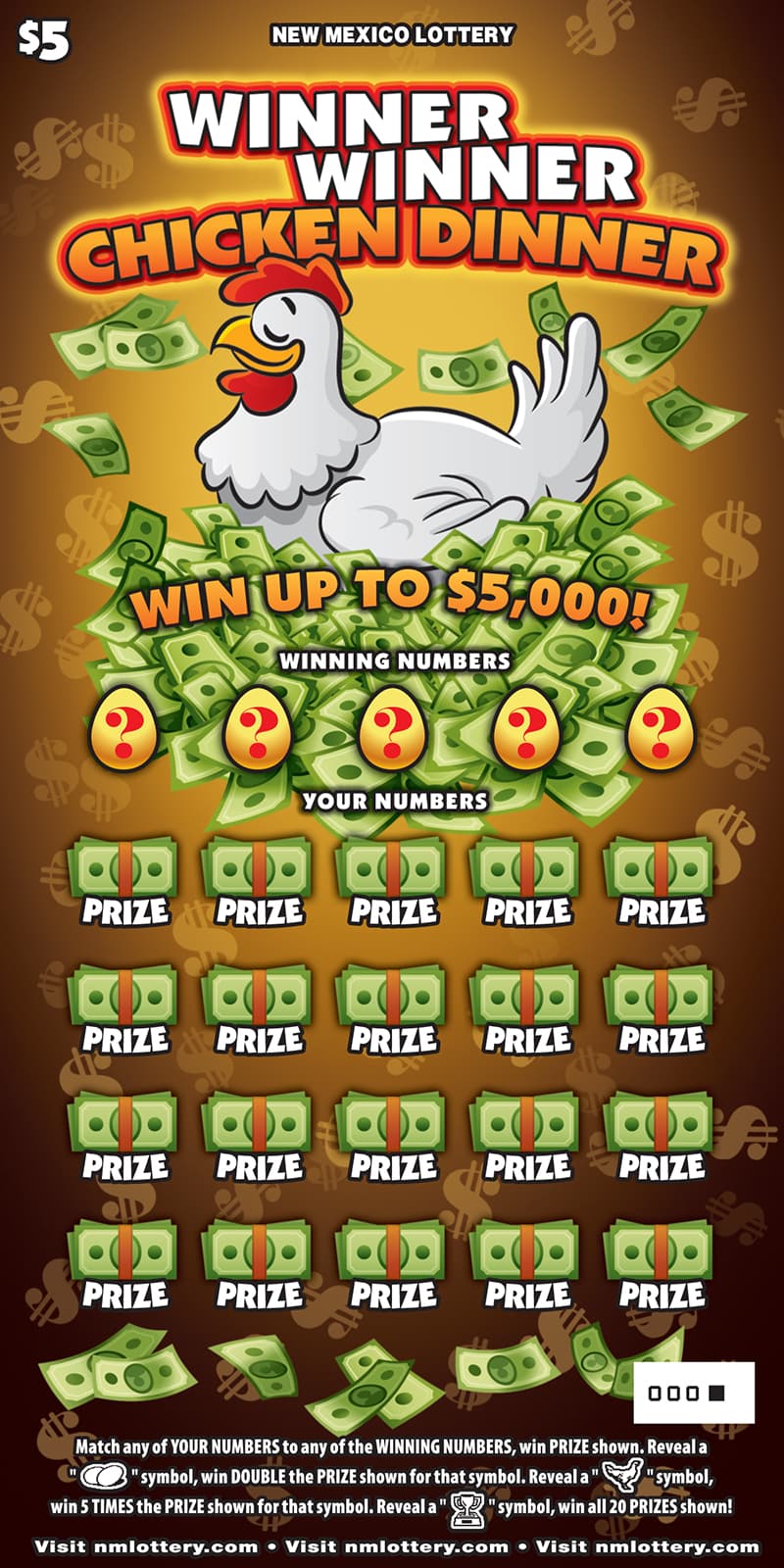 WINNER WINNER CHICKEN DINNER scratch-off ticket