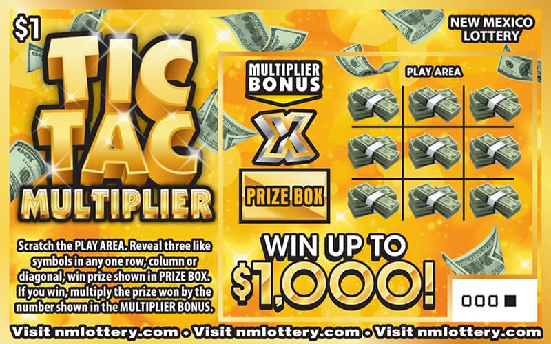 TIC TAC MULTIPLIER scratch-off ticket