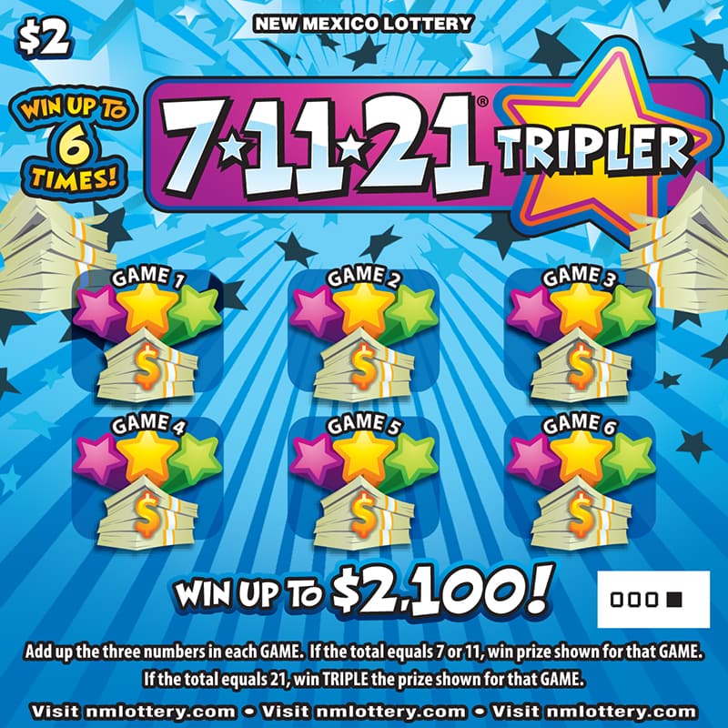 7-11-21® TRIPLER scratch-off ticket