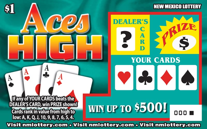 ACES HIGH scratch-off ticket