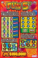 FUN 5S scratch-off ticket