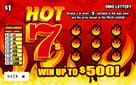 HOT 7S scratch-off ticket