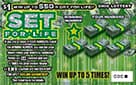 SET FOR LIFE scratch-off ticket