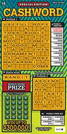 SPECIAL EDITION CASHWORD scratch-off ticket