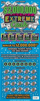 $2,000,000 EXTREME CASH scratch-off ticket
