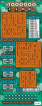 $1,000,000 CASHWORD scratch-off ticket