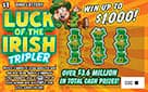 LUCK OF THE IRISH TRIPLER scratch-off ticket