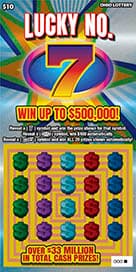 LUCKY NO. 7 scratch-off ticket