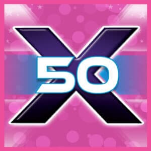 50X scratch-off ticket