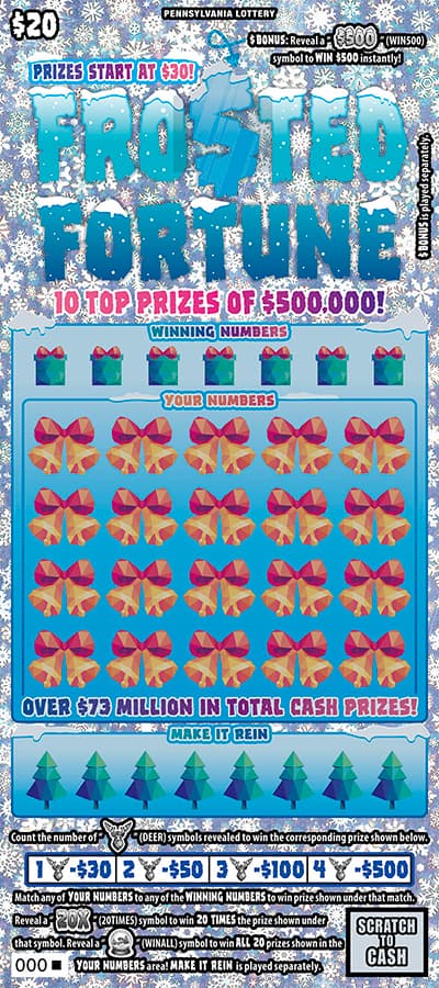 FRO$TED FORTUNE scratch-off ticket