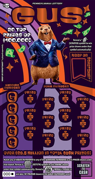 GUS® scratch-off ticket
