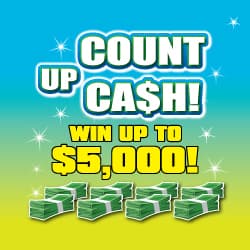COUNT UP CASH scratch-off ticket