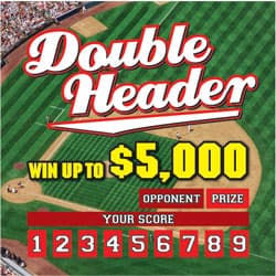 DOUBLE HEADER scratch-off ticket