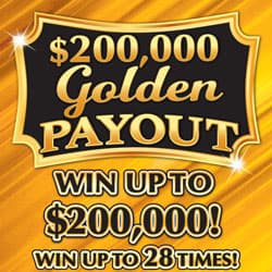 $200,000 GOLDEN PAYOUT scratch-off ticket