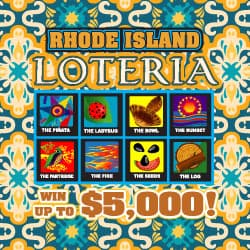 RHODE ISLAND LOTERIA scratch-off ticket
