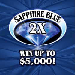 SAPPHIRE BLUE 2X scratch-off ticket