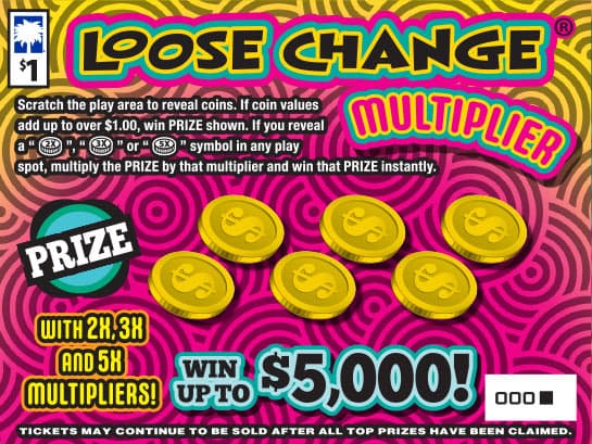 LOOSE CHANGE MULTIPLIER scratch-off ticket