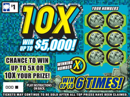 10X scratch-off ticket