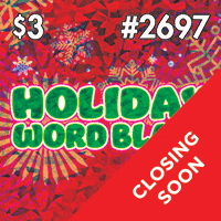 HOLIDAY WORD BLAST scratch-off ticket