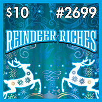 REINDEER RICHES scratch-off ticket