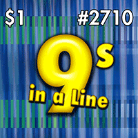 9S IN A LINE scratch-off ticket