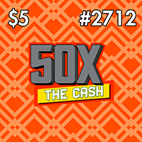50X THE CASH scratch-off ticket