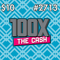 100X THE CASH scratch-off ticket