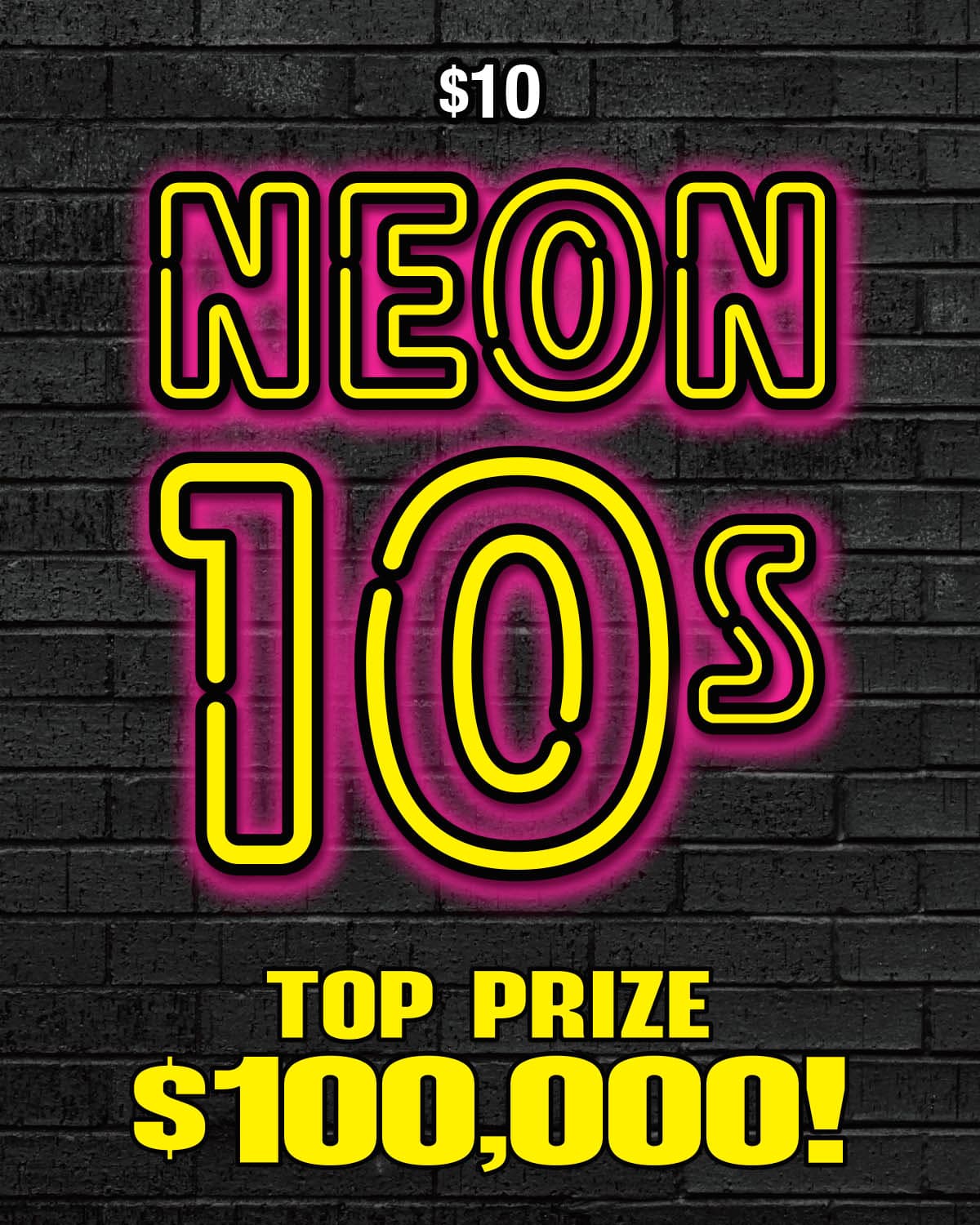 NEON 10S scratch-off ticket