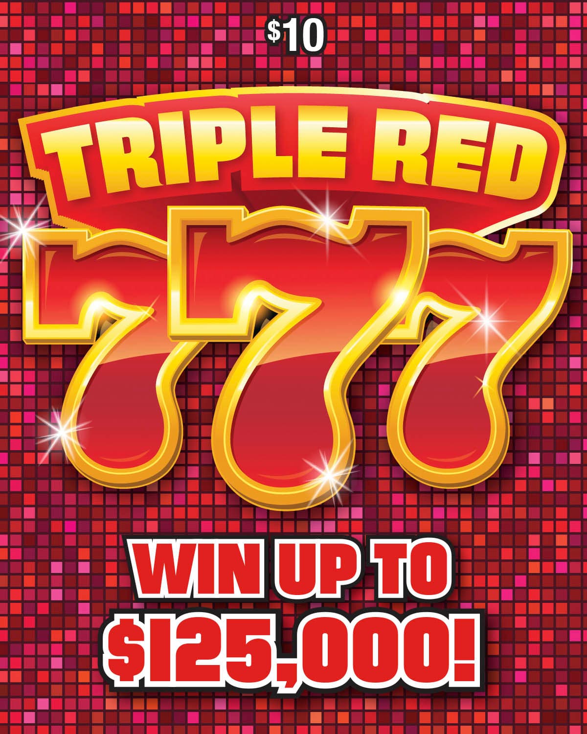 TRIPLE RED 777 scratch-off ticket