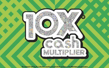 10X CASH MULTIPLIER scratch-off ticket