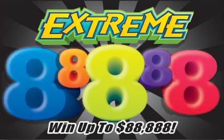 EXTREME 8’S scratch-off ticket