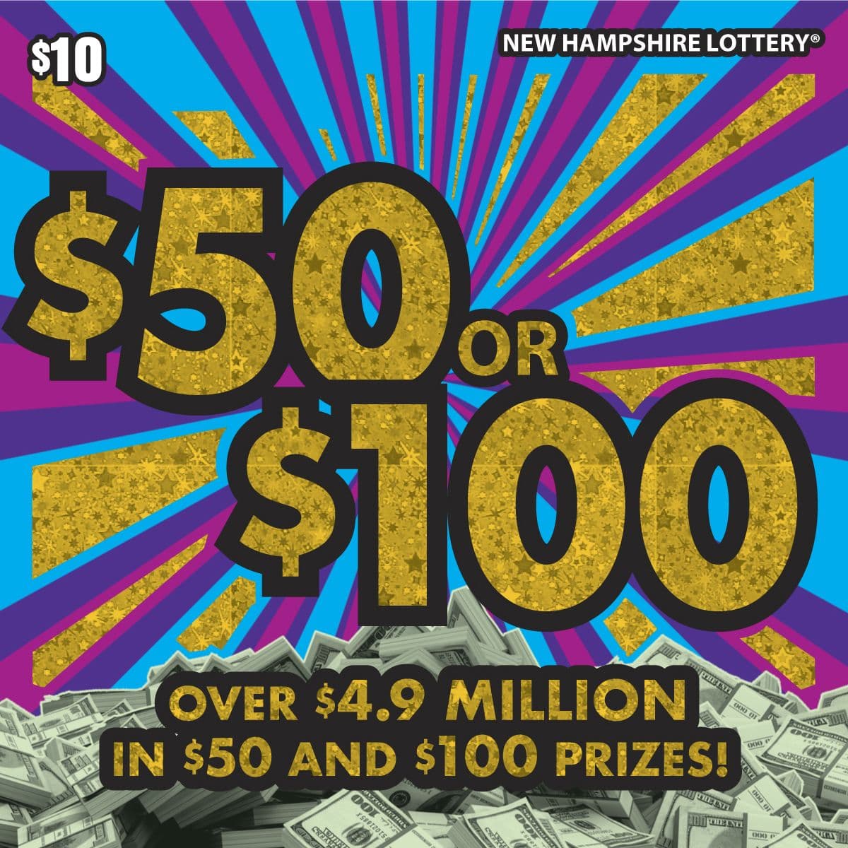 $50 OR $100 SERIES VI scratch-off ticket