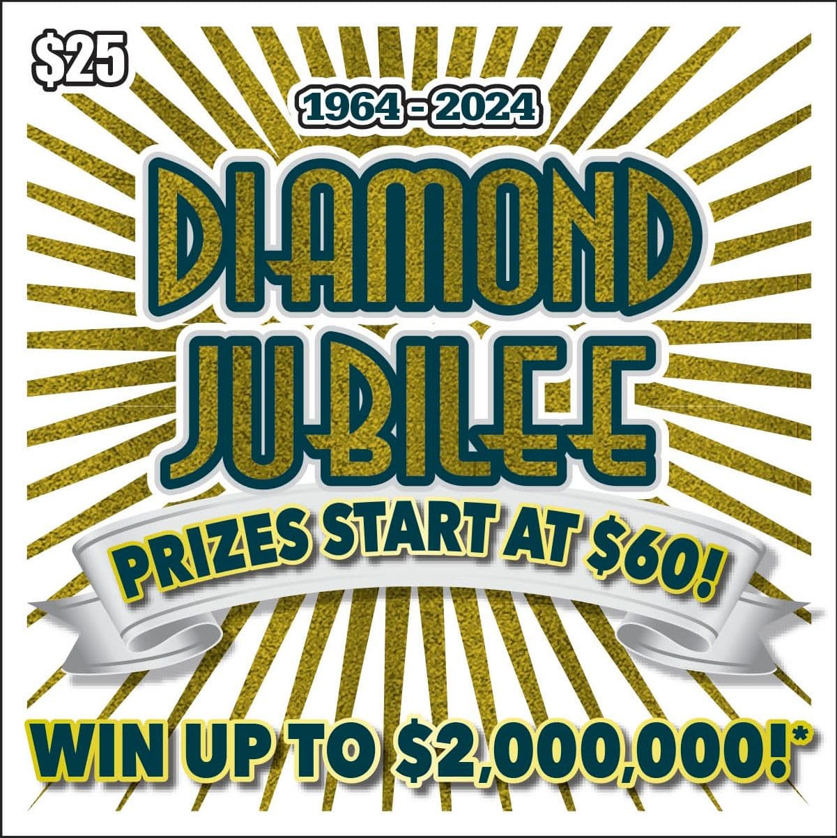 DIAMOND JUBILEE scratch-off ticket