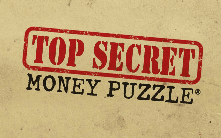 TOP SECRET MONEY PUZZLE scratch-off ticket