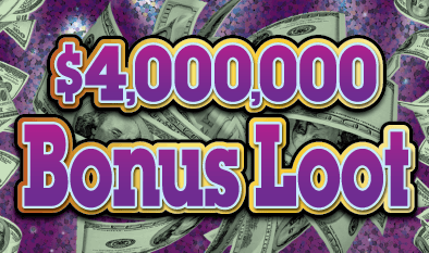 $4,000,000 BONUS LOOT scratch-off ticket