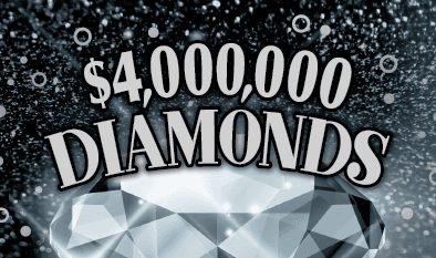 $4,000,000 DIAMONDS scratch-off ticket