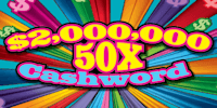 $2,000,000 50X CASHWORD 2025 scratch-off ticket