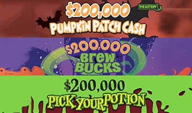 $200,000 HALLOWEEN scratch-off ticket