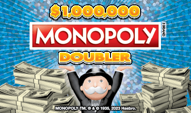 $1,000,000 MONOPOLY DOUBLER scratch-off ticket