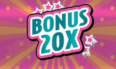 BONUS 20X scratch-off ticket