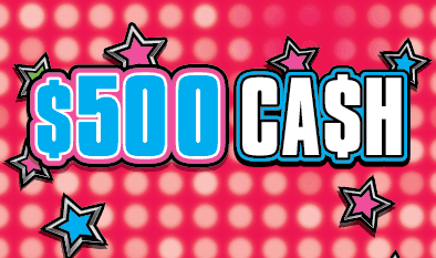 $500 CA$H scratch-off ticket