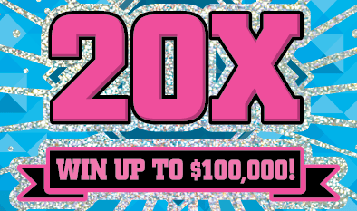 20X scratch-off ticket