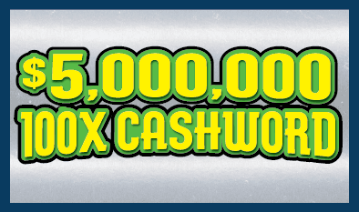 $5,000,000 100X CASHWORD 2024 scratch-off ticket