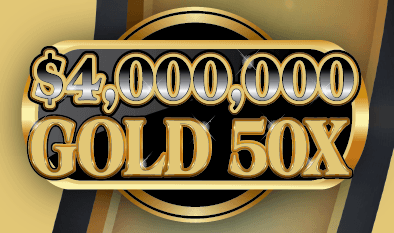 $4,000,000 GOLD 50X scratch-off ticket