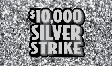 $10,000 SILVER STRIKE scratch-off ticket
