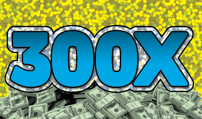 300X scratch-off ticket