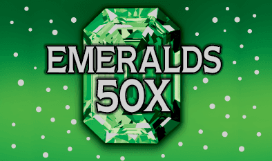 EMERALDS 50X scratch-off ticket