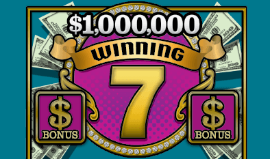 $1,000,000 WINNING 7 scratch-off ticket