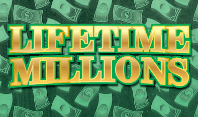 LIFETIME MILLIONS scratch-off ticket